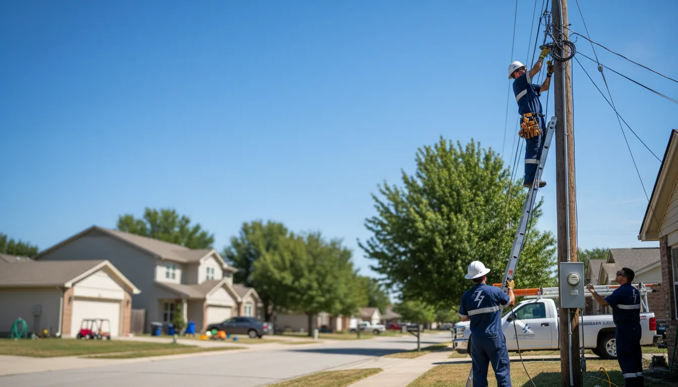 Residential electrician providing installation services in Ashville, PA